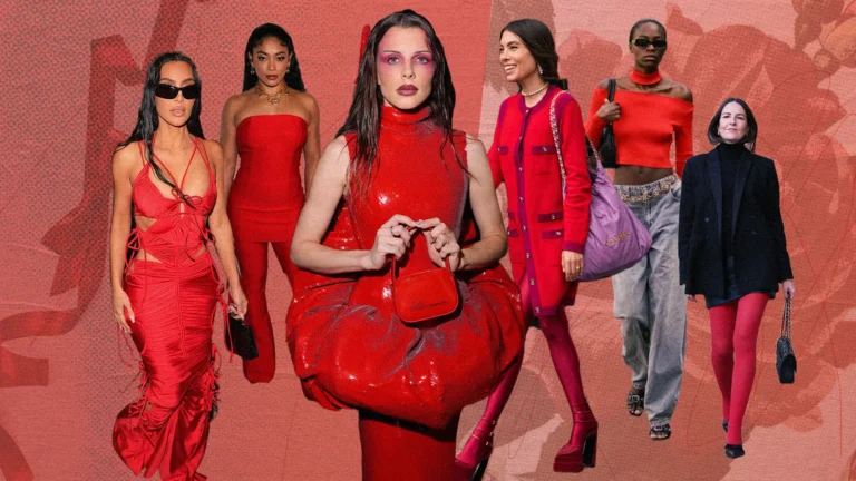 The biggest color trend of the season, red, can be worn in six new ways.